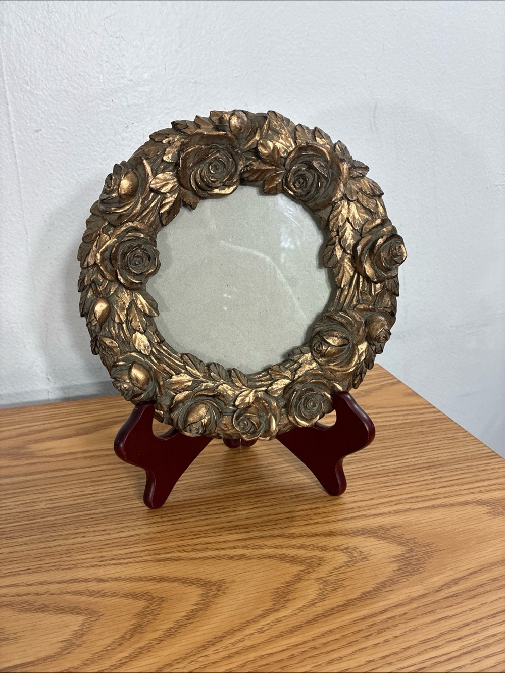 Ornate Gold Rose Floral picture frame - Decorative Decor 8”